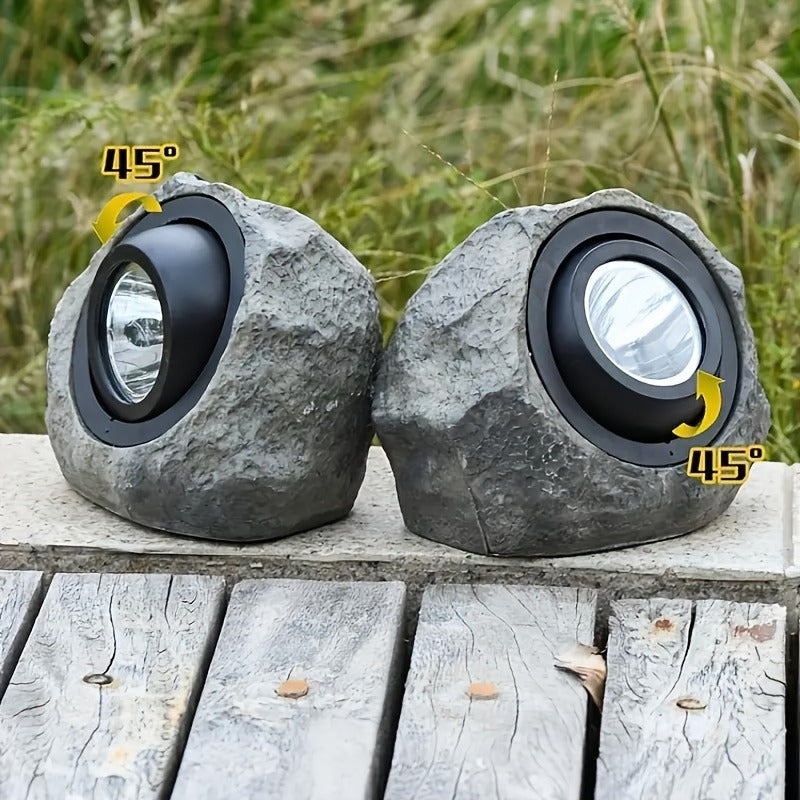 Solar Landscape Spotlight, Stone Lawn Light, Stone Design, Landscape Decorative Light, Courtyard Stone Light, Path Decorative Light, Stone Illumination Light, Outdoor Garden Light, Yard Ground Light, Holiday Outdoor Landscape Lighting