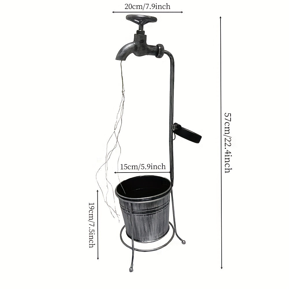 1 Piece, Solar Garden Light, Solar Garden Faucet Light Decoration, Waterfall LED Light, Solar Powered Outdoor Decoration, Room Decor, Home Decor, Wedding Decoration, Festival Decoration, Celebration Decoration, Outdoor Decor