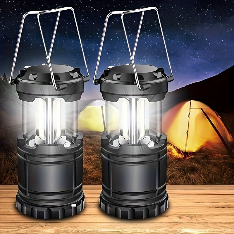 1 LED Camping Light, Ultra-Bright COB Foldable Flashlight, Portable Emergency Light (AAA Batteries Not Included)