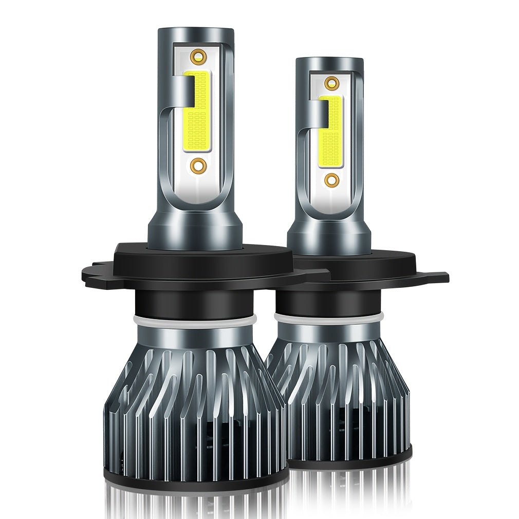 EXstorm 2-Pack 15000 Lumens H4 LED Car Bulbs H7 H8 H11 H1 9005 9006 HB3 HB4 LED Headlights Mini Car Light 12V 6000K White Light