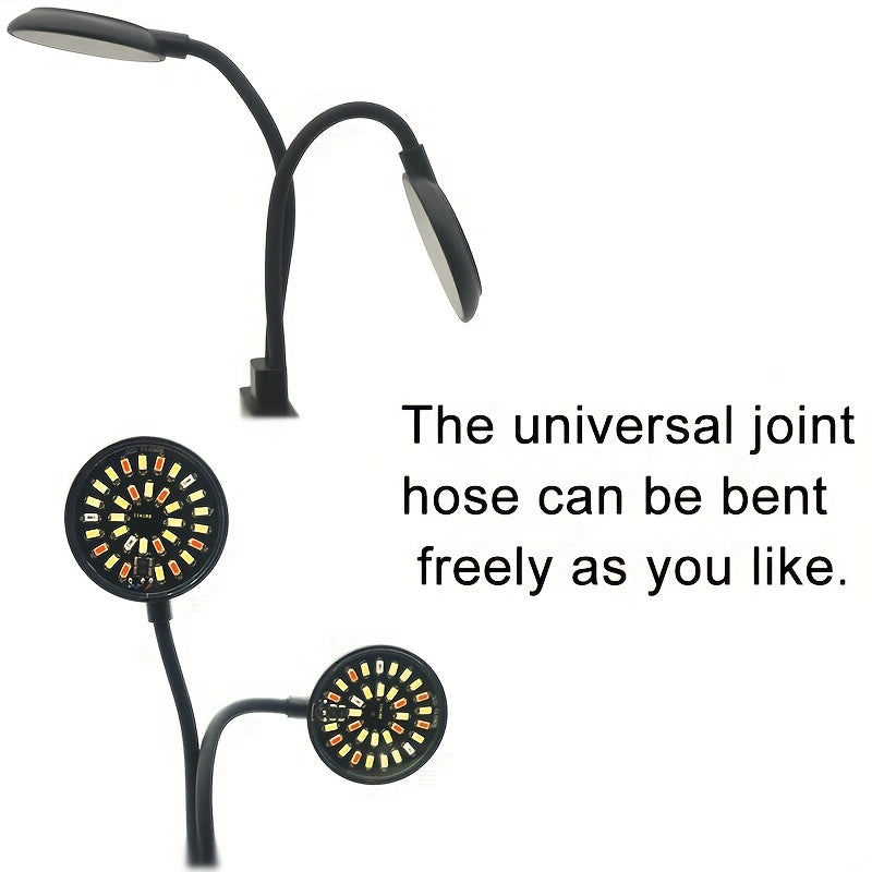 USB Aquarium LED Light, Clip-On Fish Tank Lamp, Full Spectrum Adjustable Brightness Plant Grow Light, 360° Rotatable Decorative Lamp