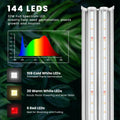 Seedling Grow Light with Stand, 2FT T5 Full Spectrum Indoor Plant Lamp, 32W 144 LEDs High Output Seedling Light Kit, Height Adjustable with On Off Switch