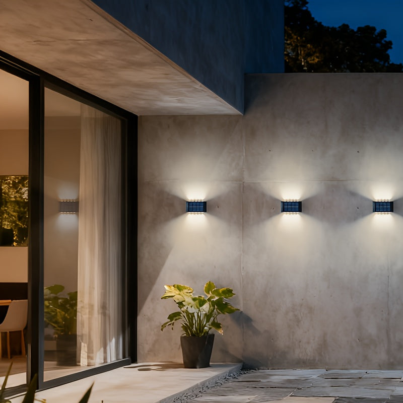 Solar Outdoor Lighting Lawn Step Stair Railing Decorative Path Light Wall Light Wall Washer Light Courtyard Home Light