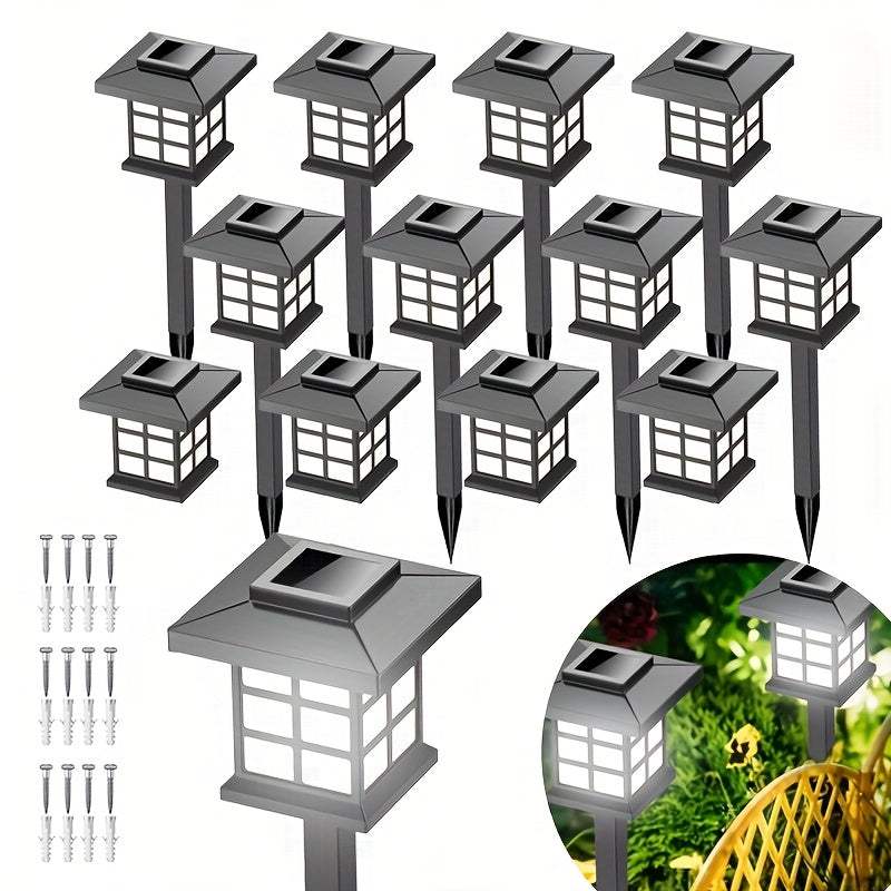 24/12/6 Pack LED High Quality Solar Lights, Suitable for Outdoor, Christmas Decoration, Illuminating Your Garden, Landscape, Pathway, Yard, Patio and Driveway Lighting (White/Warm/Color Light)