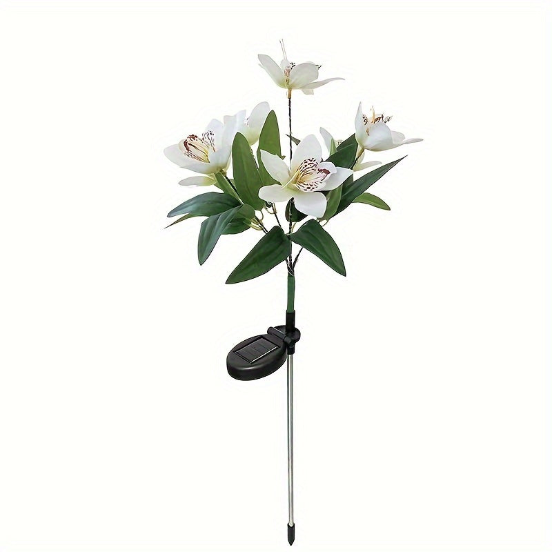 1/2 Piece Solar 7 Orchid Lawn Light Outdoor Waterproof Decorative Courtyard High-Brightness Garden Corridor Ground Insert Lawn Light Outdoor Solar Light Outdoor Lawn Light