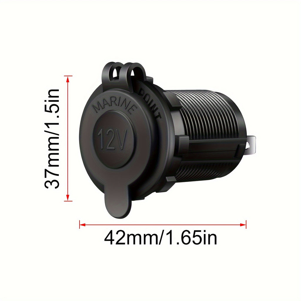1pc Car Power Outlet, Power Socket Splitter, Enhanced Cigarette Lighter Type for Vehicles, Boats & Motorcycles, No Battery Required