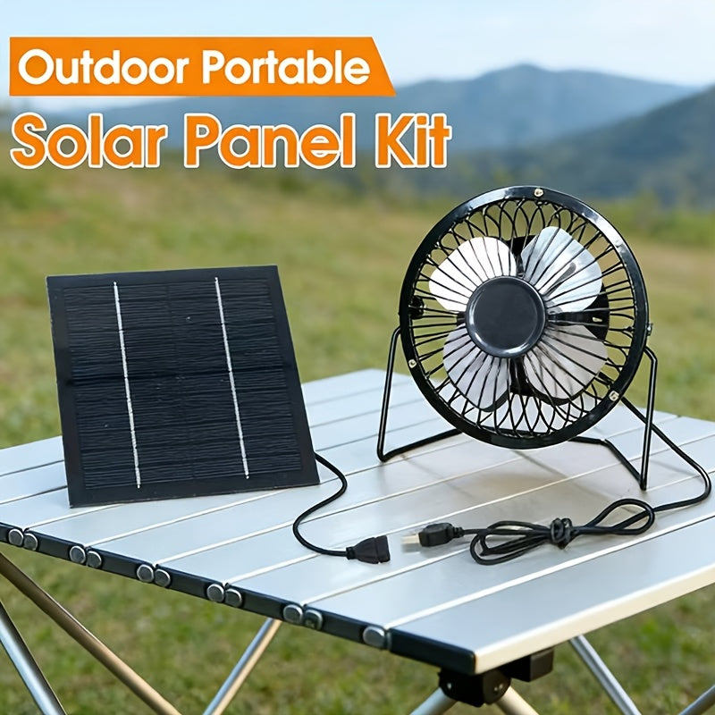 WEIHAOXI 1pc Outdoor Solar Fan with Detachable Solar Panel - Ideal for RV, Camping, Car & Attic Ventilation. This Quiet Solar Fan is Perfect for Cabins, RVs & Pet Shelters.