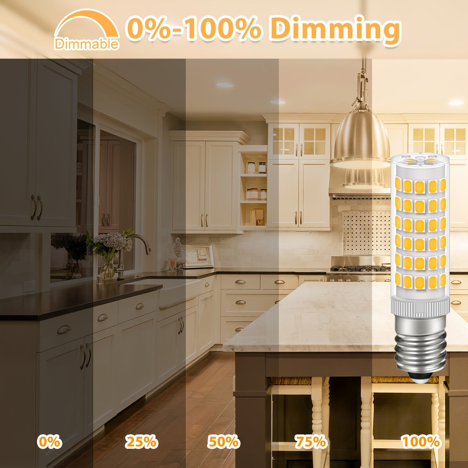 Non-dimmable E17 LED AC120V 76-bead E17 LED corn light 5W, crystal light, table lamp, wall lamp, cool white, warm white, plug-in bulb, refrigerator bulb screw base indoor household lamp table lamp ceiling light