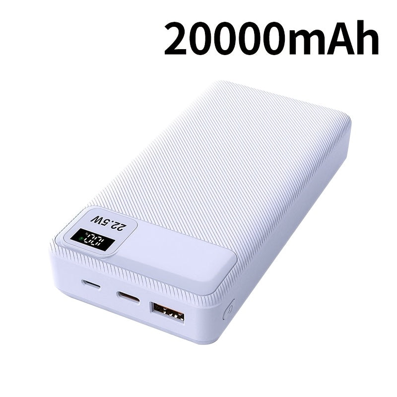 A Portable Power Bank with a Capacity of 10000Mah Or 20000Mah, Featuring a 22W Fast Charger, LED Power Indicator, And Multiple Interfaces Including USB, Type-C, And Micro. It Is Compatible with for Iphone And Android Devices