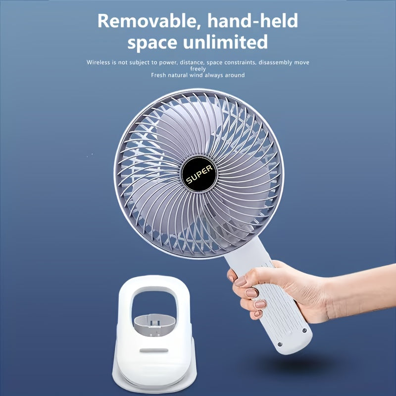 3-in-1 Clip Fan, Handheld & Car Mount Dual Use, Portable Multifunctional Fan for Travel Home and Office Use