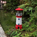 olar Lighthouse Garden Outdoor Statue, IP44 Waterproof, Solar Outdoor Light, Automatically Rotating Solar Light, Suitable for Garden, Courtyard, Patio, Ground, Christmas Furniture Decoration, Halloween Decoration, Tabletop Decoration