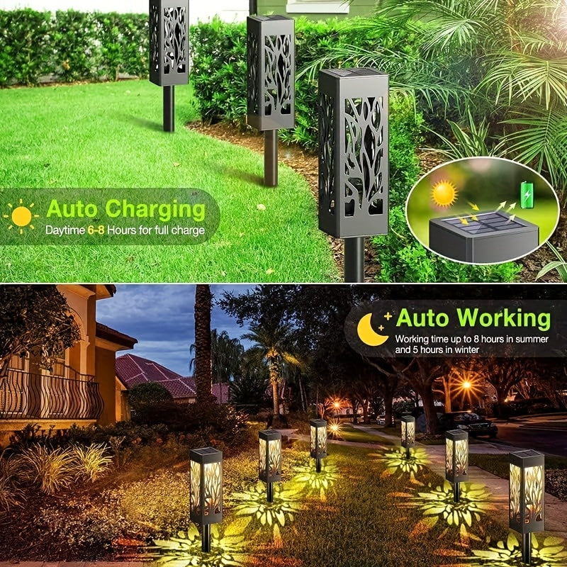 Solar Pathway Light Outdoor Light, 2/8/16-Pack Upgraded Outdoor Solar Light, Suitable for Outdoor Use, IPX5 Waterproof Solar Garden Light, Suitable for Courtyard Path Walkway Decorative Landscape Lighting