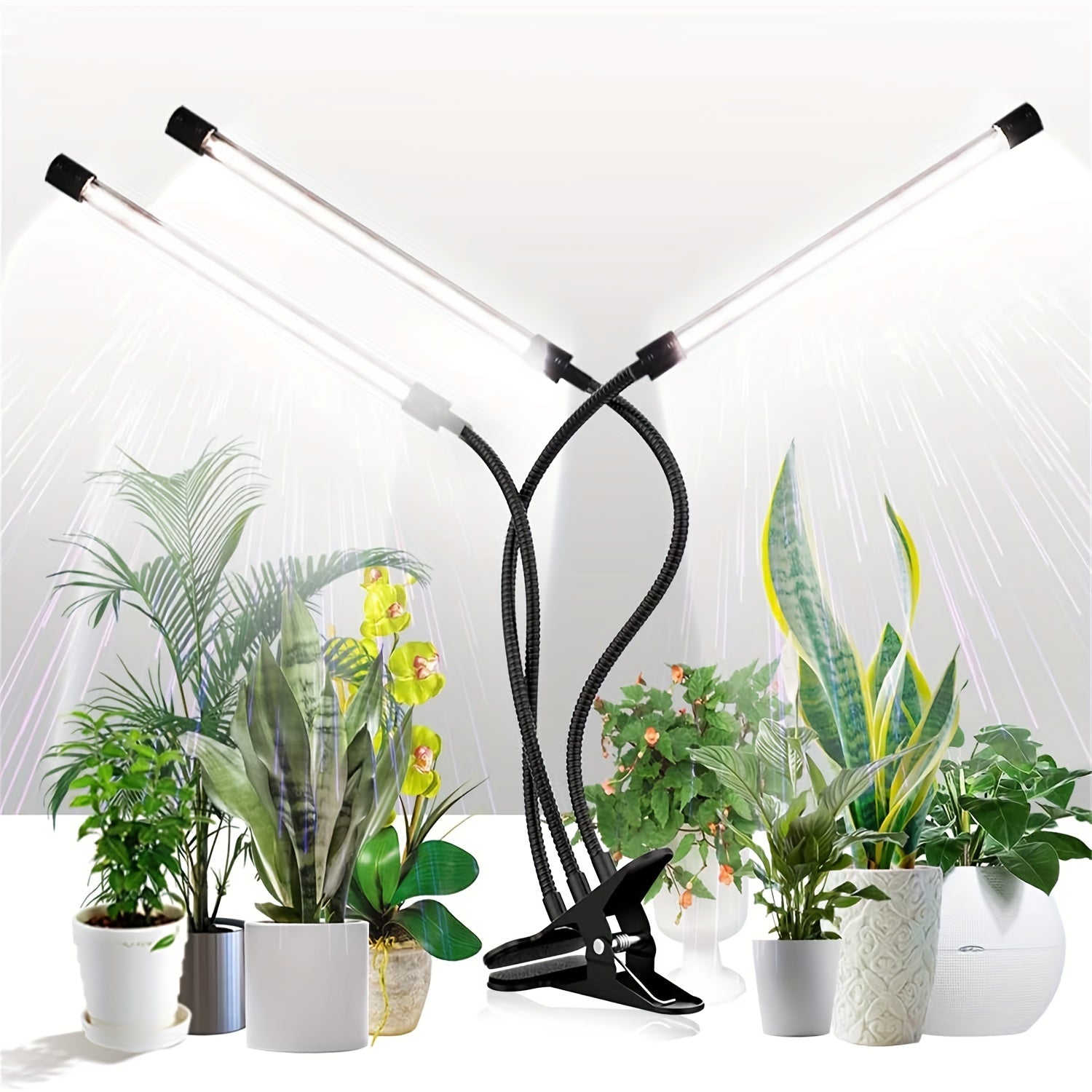 Full Spectrum USB LED Indoor Plant Grow Light, Dimmable Adjustable Plant Lamp with White & Red Light, Perfect for Home Gardening Greenhouse Grow Box Indoor Gardening Accessories, Modern Lighting Solution with Polycarbonate Lampshade for Indoor Plants