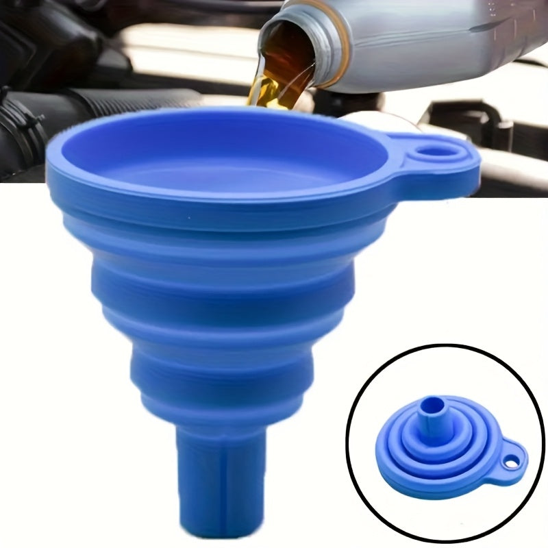 1 Piece Foldable & Retractable Mini Oil Funnel – Leak-Proof Tool for Car & Motorcycle Engine Oil, Compact & Portable Design for Home Auto Maintenance