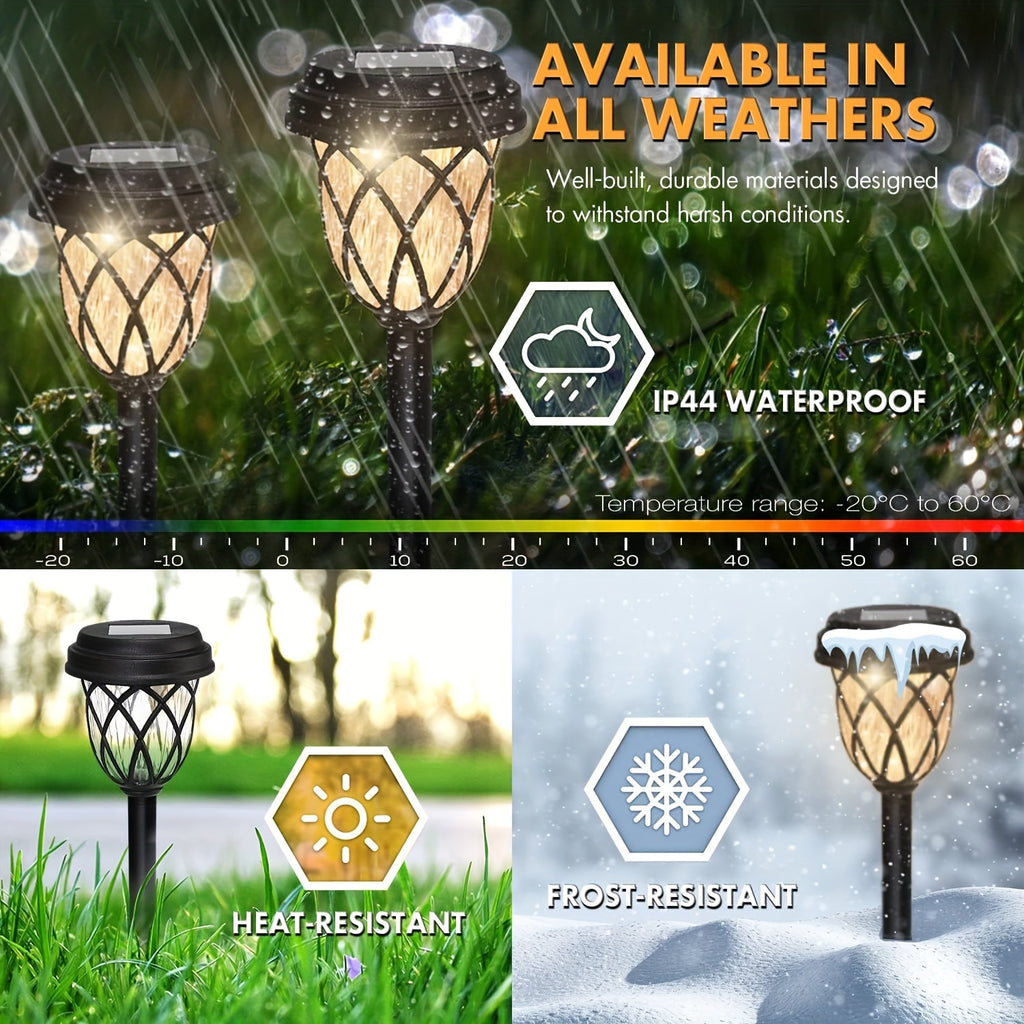 6/10 Pack Solar LED Garden Ground Insert Light - IP44 Waterproof, Creative Cross Grid Design, Durable Polypropylene Material, Easy to Install, Suitable for Garden, Courtyard, Patio, Outdoor and Landscape Lighting