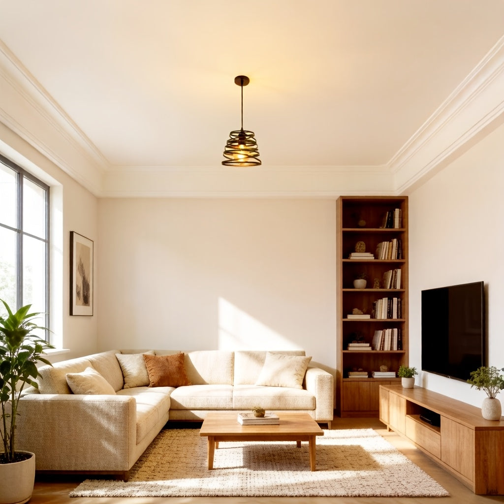 1PC simple pendant light, adjustable cord length, suitable for hall, bedroom, café, restaurant, bar (bulb not included)