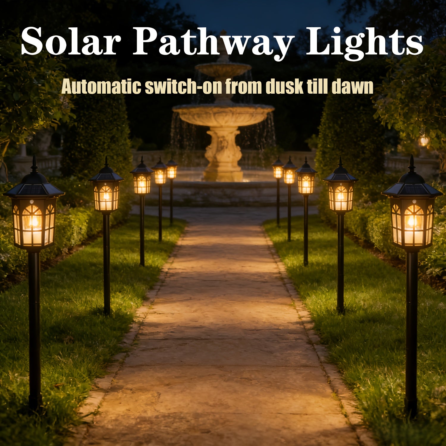 Large Solar Street Light with Motion Sensor and Smart Control, European Lantern Style Black LED Outdoor Light, Height 3.94ft, IP65 Waterproof, Durable Plastic and Long-Lasting Battery, Perfect for Courtyard, Garage, Door, Garden, Square, Street
