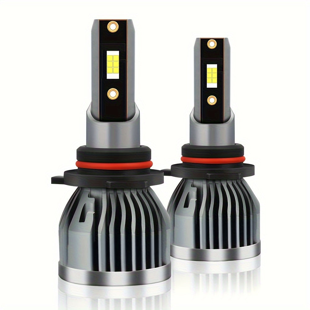 2-Pack ROADSUN LED Car Headlights, 35000 Lumens, 6000K White Light, High/Low Beam, 500% Brightness, CSP Chip, Aluminum Alloy Housing, 12-24V, No Battery Needed, Compatible with H4 H1 H3 H7 H11 9005 9012 H13 9004