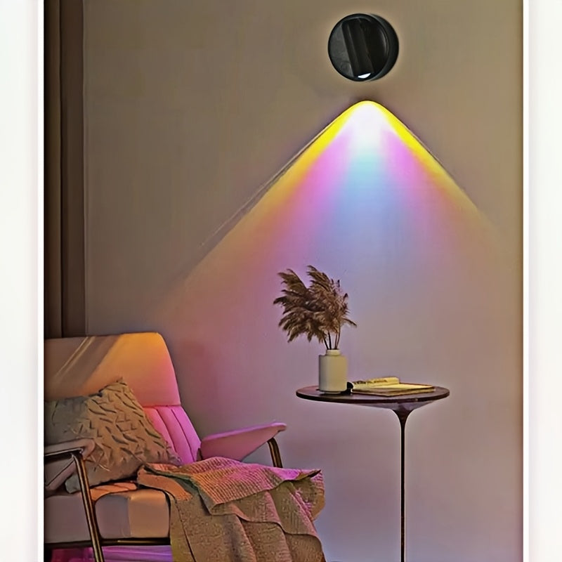 Minimalist round hill spotlight, adjustable RGBW lighting effect, simple design, modern lighting lamp, cabinet lighting spotlight, spot light, ambiance light