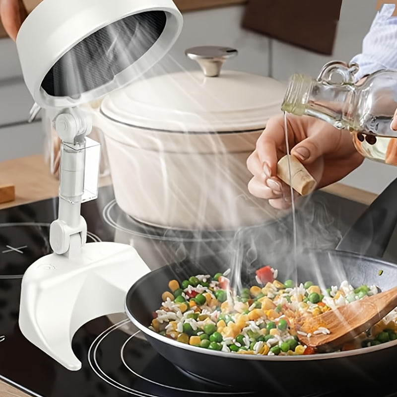 Compact Foldable 3-Speed Tabletop Smoke Extractor – Portable Smoke Purifier for Indoor Cooking, BBQ, Hot Pot & Kitchen | Adjustable Airflow, Space-Saving Design