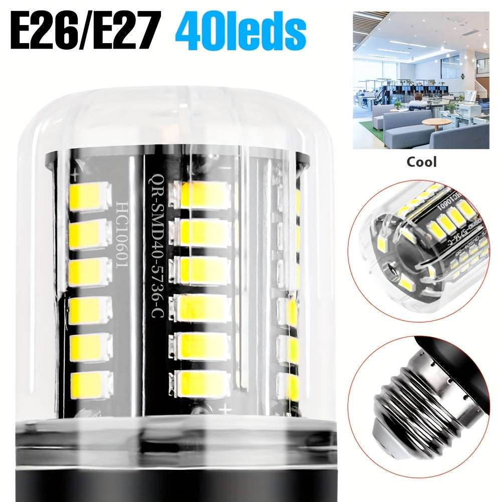 LED corn bulb E14 small screw base spotlight AC85-265V ceiling chandelier built-in bulb E27/E26 universal indoor bright eye-protection flicker-free candle light B22 home use 220V bedroom living room office study downlight 110V bathroom