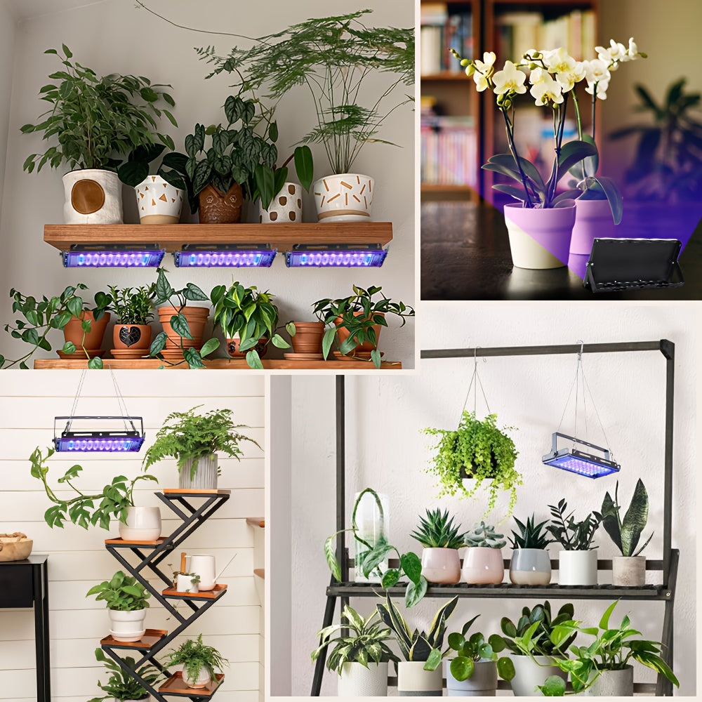 1/2/3/4 Heads 5V Grow Light with 50 LED Beads Each, USB Powered with On/Off Switch, Equipped with Hanging Rope, Polished Surface, High-Efficiency Heat Dissipation, Foldable & Space-Saving, Ideal for Vegetables