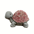 1PC Solar Light, Resin Craft Turtle Statue Light, Creative Turtle with Rose on Shell, IP44 Outdoor Landscape Decorative Light, Courtyard Garden Lawn Ambient Light, Birthday Party Decorative Light, Valentine‘s Day Gift, Gift for Family and Friends