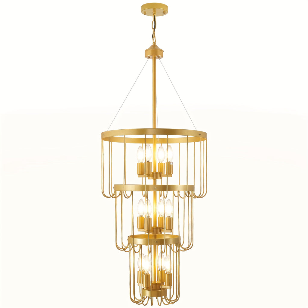 Farmhouse lighting lantern trapezoidal pendant light, modern hall lighting fixture, large chandelier for entryway, high ceiling
