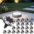 4/5/6/10/12/20pcs 8LED Super Bright Solar In-Ground Light (Regular/Mini Style) Outdoor IP44 Solar Powered Ground Light, Perfect for Garden, Backyard, Stairs, Pool, Walkway, Driveway, Pavement, Flower Bed, Auto On/Off, Easy Installation