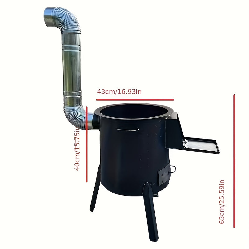 Wood Burning Stove for Home, Movable Earth Stove, Rural Wood Stove, New Type Heating Gasifier Stove, Outdoor Cooker