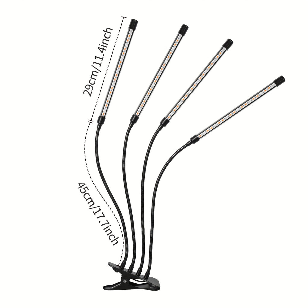 LED Plant Grow Light for Indoor & Greenhouse Use, 3/9/12H Timer Adjustable Brightness Rotatable Light Tube Multiple Designs Available