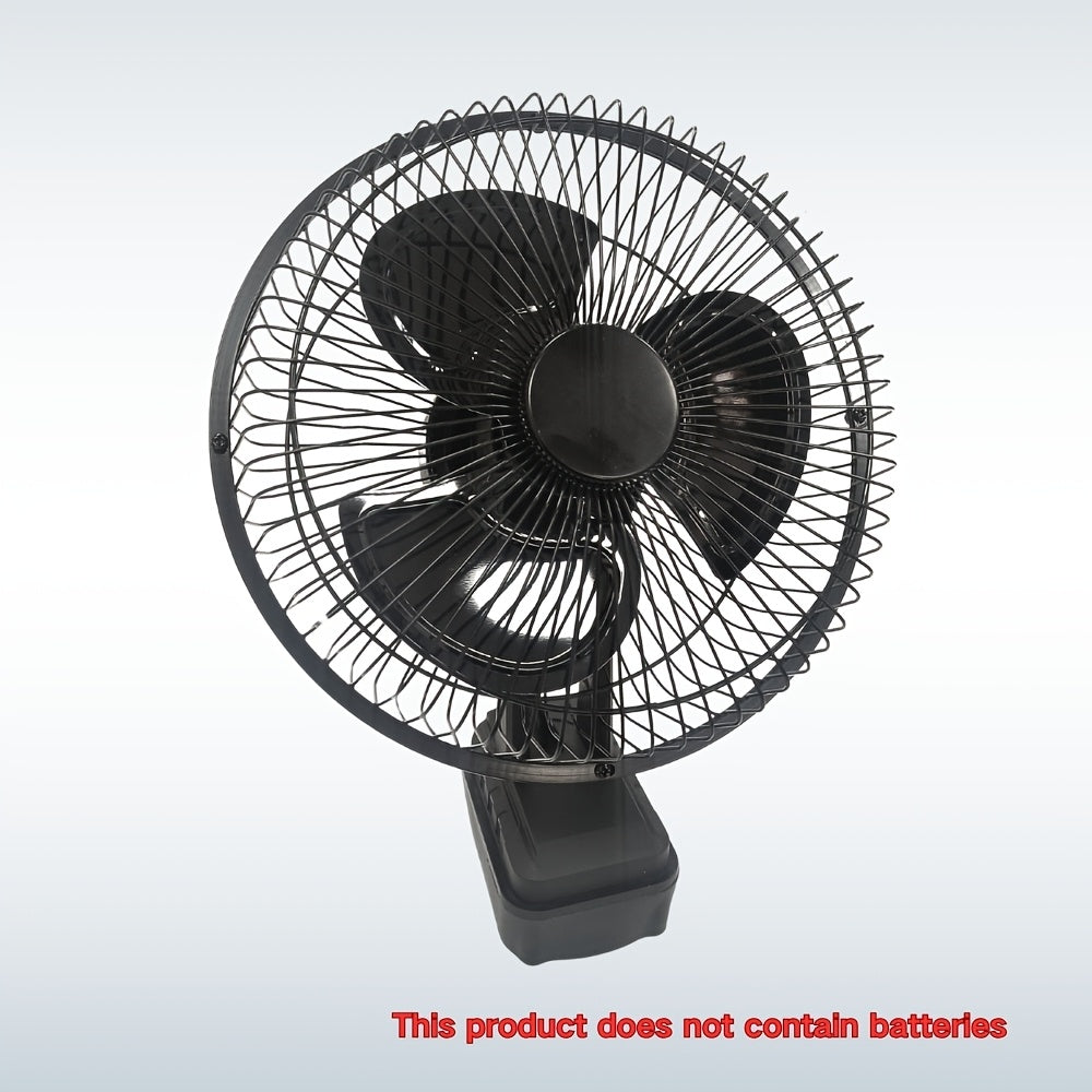 Camping Fan, Black Quiet Fan, 2-Speed Adjustable, Low Noise & Strong Wind, Portable Durable Cordless Fan for Camping and Construction Site, Battery-Free Design