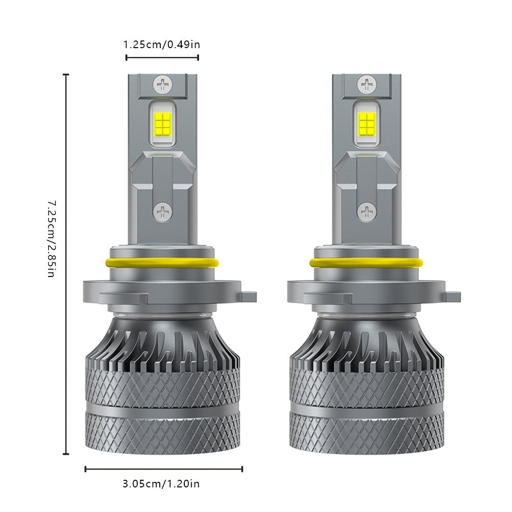 2PCS LED Car Headlights, Compatible with 9006/9005/9012, H11/H4/H1/H7 - 29500LM, 240W Power, 6500K High/Low Beam, Cool White Light, Plug-and-Play System, Built-in & External Driver, No Battery Needed