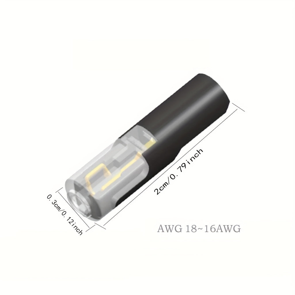 Black Terminals, 15/30/75PCS Pluggable Universal Quick Splice Connectors, Solderless & Stripless Quick Terminal Connection