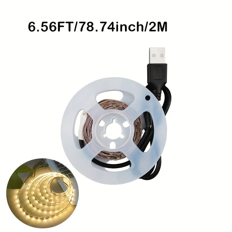 USB灯条 DC5V 明亮的柔性LED灯带 带自粘 SMD2835 可任意裁剪 可做装饰 照明