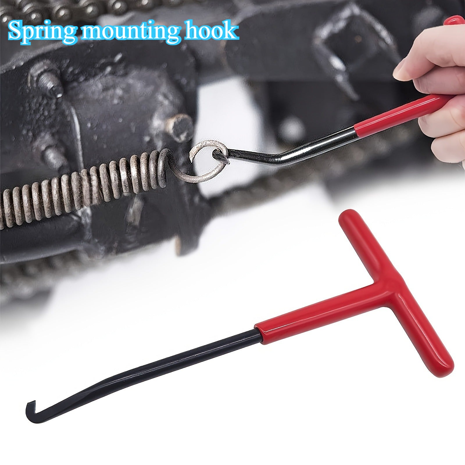 1pc Hook T-Shape Spring Hook Brake Wrench Clutch Exhaust Pipe Spring Removal Puller, Spring Hook Modification Tool, Spring Disassembly & Assembly Puller Tool, Home Improvement Tools > Hand Tools > Pry Bar