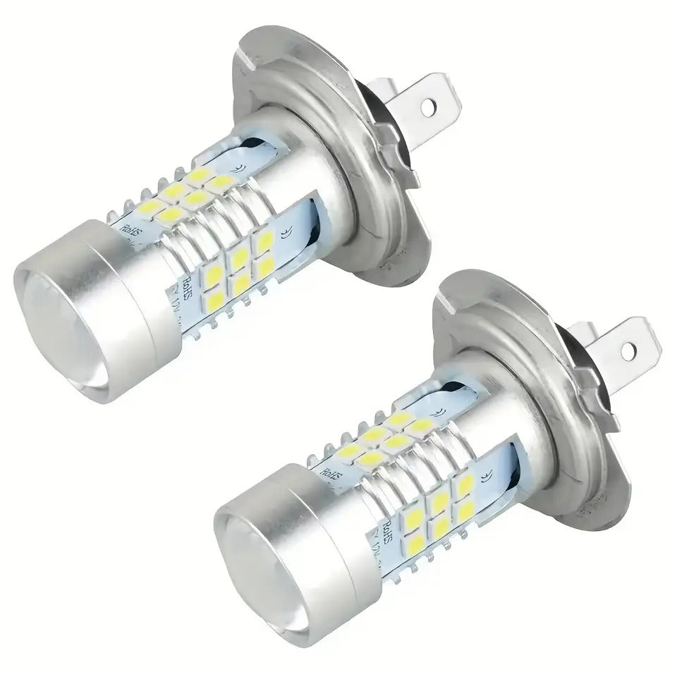4-Pack H7 LED Headlight Combo Set High/Low Beam Integrated 6500K White Light High Brightness Car Headlight Replacement Bulbs Front Headlight Bulb Installation Car Front Light Bulbs High
