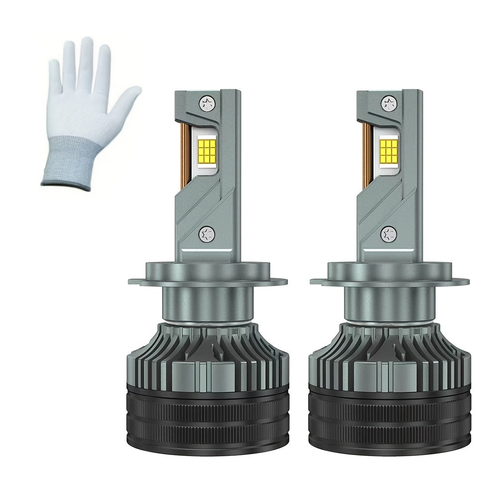 2-Pack 250W H7 CANBUS H4 H1 LED H11 H8 H9 9005 9006 HB3 HB4 Car LED Headlight Fog Light Bulbs 6000K 12V