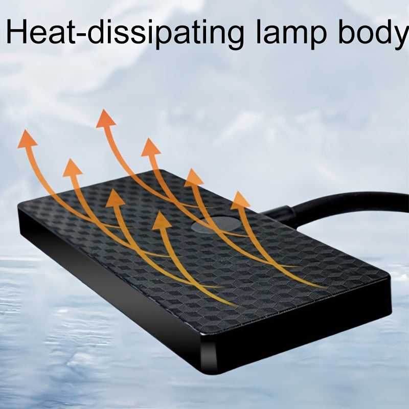 Full Spectrum Aquarium LED Light, Dimmable Brightness 360° Rotatable Fish Tank Aquatic Plant Grow Light