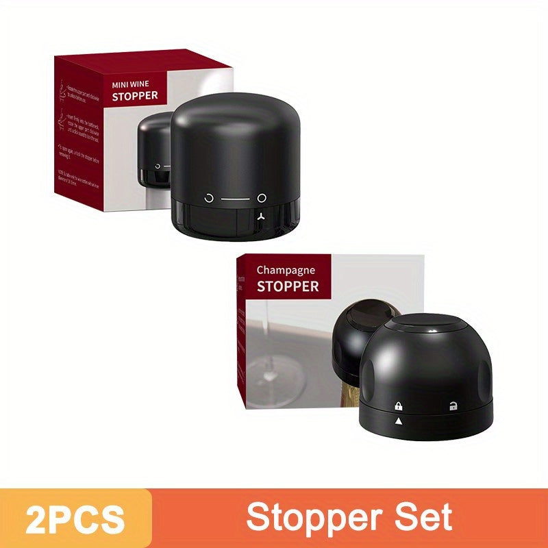 10/2/1 Pack New Vacuum Wine Stopper - Reusable Champagne Stopper, Red Wine Airtight Lid Set, Leak-Proof Freshness Keeper, Wine Preservation Tool