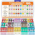 180/300-Piece Automotive Fuse Kit – Includes 60 Mini Blade Fuses, 60 Standard Auto Fuses, 60 Micro Fuses & 1 Fuse Puller – For Cars, RVs, Trucks & Motorcycles