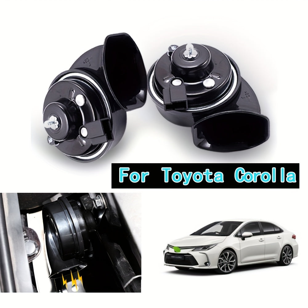 2V Snail Horn High Low Tone Car Horn Replacement for Toyota Corolla Camry Highlander/Venza, Reiz Land Cruiser Prado, Land Cruiser Alpha Prius/Previa Granvia Highlander Prado Land Cruiser Levin 2025 2024 2023 2022 2021 2020 2019
