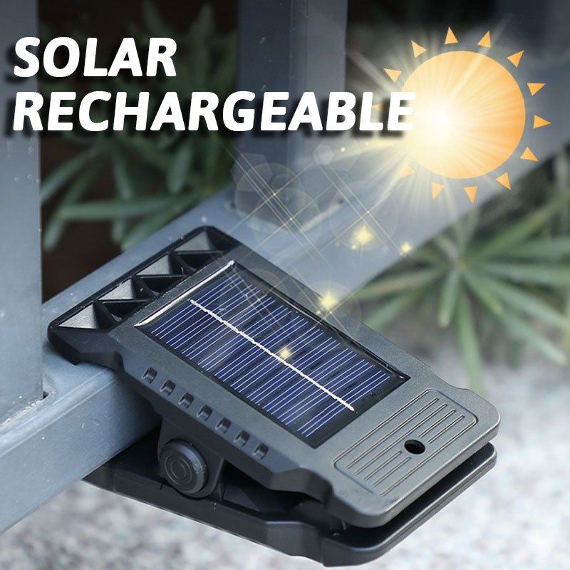 1 Rechargeable Solar Courtyard Street Light, Sensor Garden Light, Clip-On Design Multifunctional Fence Emergency Light, Bright LED Wall Light Perfect for Tree Branches, Balcony