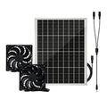 Portable Solar Panel with Fan Kit, No Extra Battery Required, Perfect for Garden, Patio, Lawn Leisure, Chicken Coop Ventilation and Heat Dissipation