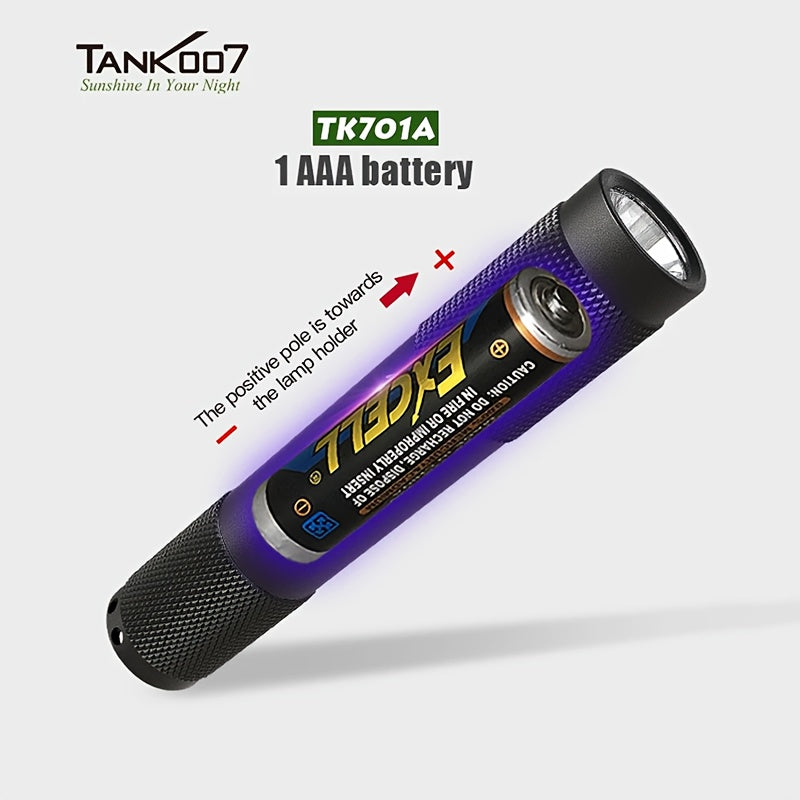Mini Portable LED Flashlight, Household Keychain Pocket Size, Aluminum Alloy Body, Compatible with AAA Batteries, Ideal for Power Outage Backup, Night Repair and Outdoor Activities