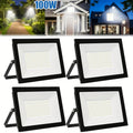 100W Ultra-Thin LED Flood Light | Super Bright 6500K Daylight Color, Suitable for Outdoor and Indoor - Security Light, Suitable for Garage, Garden, Yard, Warehouse, Workshop, Parking Lot, Flood Light Bulb
