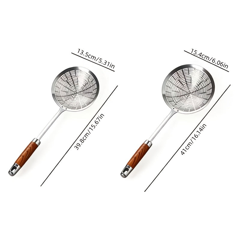 Stainless Steel Skimmer Ladle, Noodle Scoop – Multi-Function Kitchen Strainer – Hot Pot Strainer Spoon – Perfect for Home, Hotel, Picnic