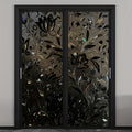 一卷PVC材质黑色郁金香款式玻璃贴膜防隐私效果好