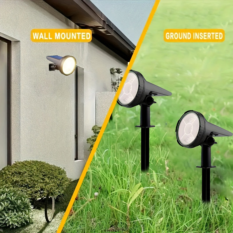 Solar Outdoor Spotlight, 55 LEDs 3 Modes, Christmas Decoration Landscape Lighting, Solar Path Light - Perfect for Garden Festival Decoration, Solar Spotlight Outdoor, Suitable for Courtyard, Garden Solar Flood Light