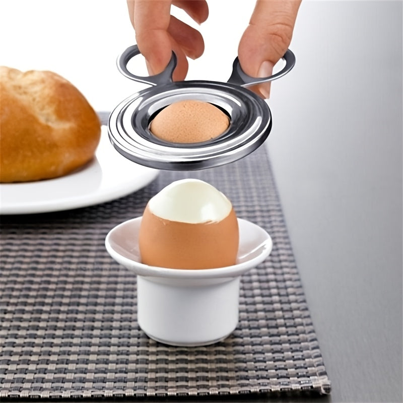 Stainless Steel Manual Egg Opener – Ideal Kitchen Gadget for Home & Restaurant, Effortlessly Cracks Perfect Eggs